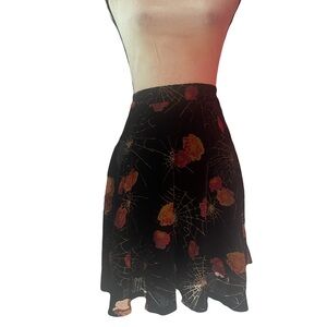 ModCloth Just This Sway Velvet Spiderweb Skirt